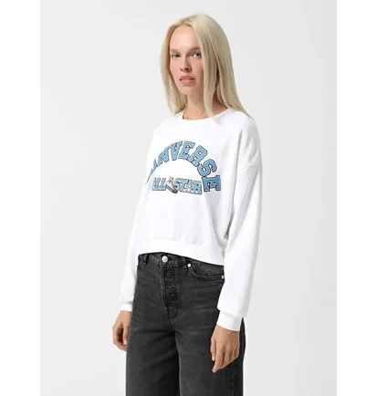 Свитшот женский Converse Retro Chuck Heritage Crew Light Rgh White 10026777-102
