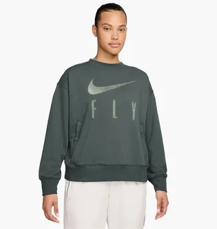 Світшот жіночий Nike Swoosh Fly WomenS Dri-Fit French Terry Crew-Neck Basketball Sweatshirt Green FQ6035-338