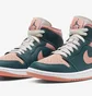 Кроссовки женские Air Jordan 1 Mid Green/Pink Bq6472-308