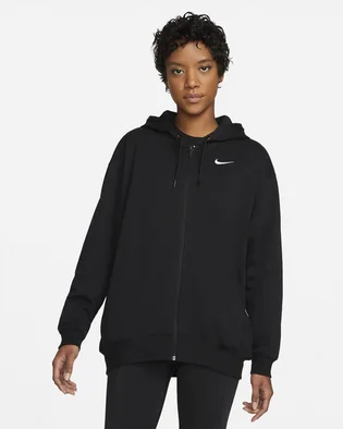 Толстовка жіноча Nike W Nsw Jrsy Os Fz Hoodie Black DM6415-010