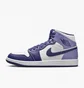 Кросівки чоловічі Air Jordan 1 Mid Shoes White/Violet DQ8426-515