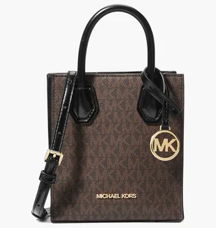 Сумка жіноча Michael Kors Mercer Extra-Small Signature Logo Crossbody Bag Brown 35H3GM9C0B-BROWN-BLACK-79730