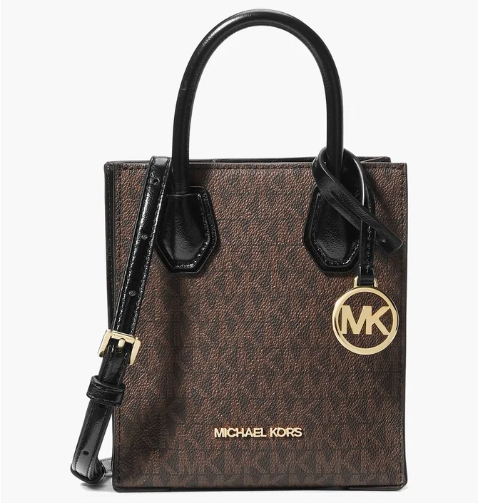Сумка жіноча Michael Kors Mercer Extra-Small Signature Logo Crossbody Bag Brown 35H3GM9C0B-BROWN-BLACK-79730