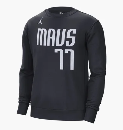 Лонгслів чоловічий Nike Nba Dallas Mavericks Courtside Statement Edition Black DN9820-426