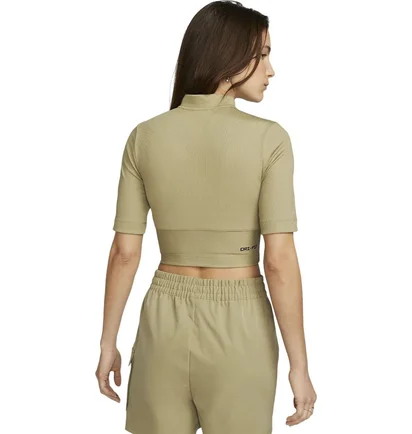 Футболка женская Nike Nsw Top Ss Rib Su Olive FJ5253-276
