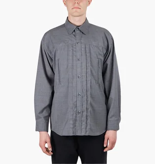 Рубашка унисекс Neighborhood Pt. Western / Ew-Shirt Grey 211AQNH-SHM02