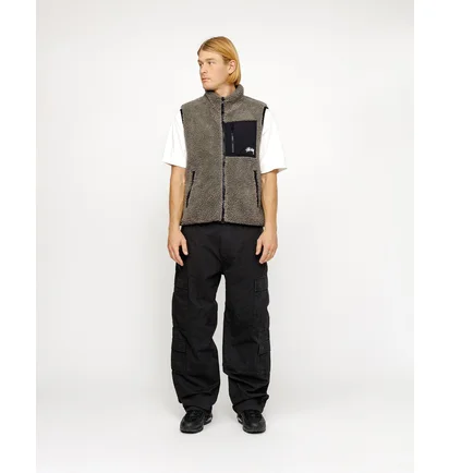 Жилетка унисекс Stussy Sherpa Grey 118528-1015