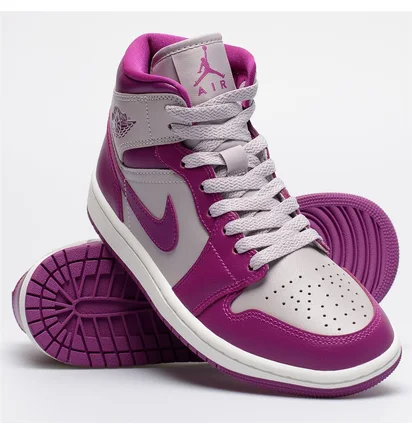 Кросівки жіночі Air Jordan 1 Mid Violet/Grey Bq6472-501