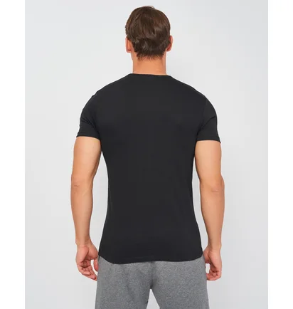 Футболка мужская Kappa Mezza Manica Girocollo Con Stampa Logo Pet Black K1335-NERO