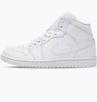 Кроссовки мужские Air Jordan 1 Mid White 554724-136