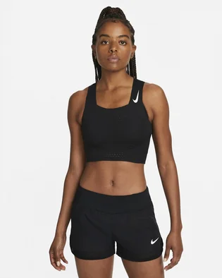 Топ женский Nike Dri-Fit Adv Aeroswift WomenS Running Crop Top Black DM8728-010