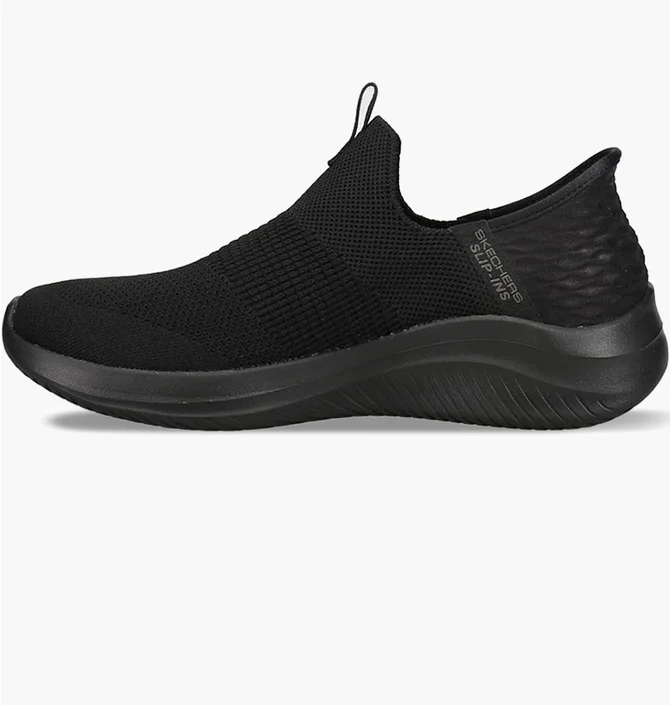 Кросівки жіночі Skechers Ultra Flex Slip-Ins 3.0 Cozy Streak Slip On Sneakers Black 149708-BBK