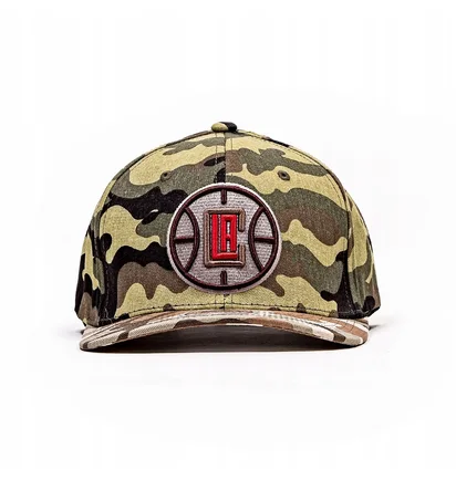 Кепка унисекс Mitchell & Ness Nba Los Angeles Clippers Woodland Desert Stretch Snapback Camo/Green 6HSSMM19494-LACCMWD