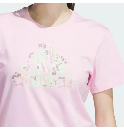 Футболка женская Adidas Floral Badge Of Sport Graphic Pink IZ4224