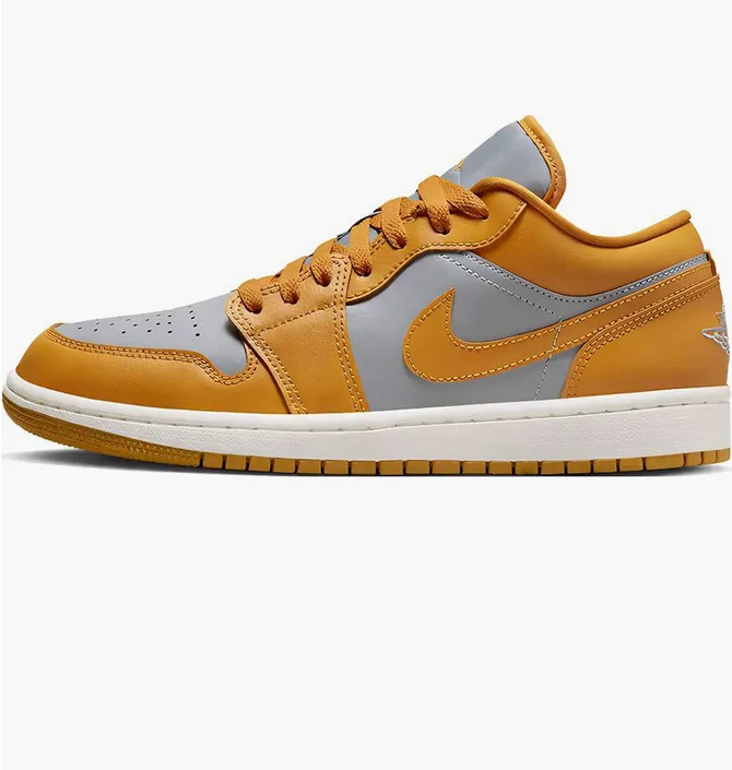 Кроссовки женские Air Jordan 1 Low Orange/Grey DC0774-040