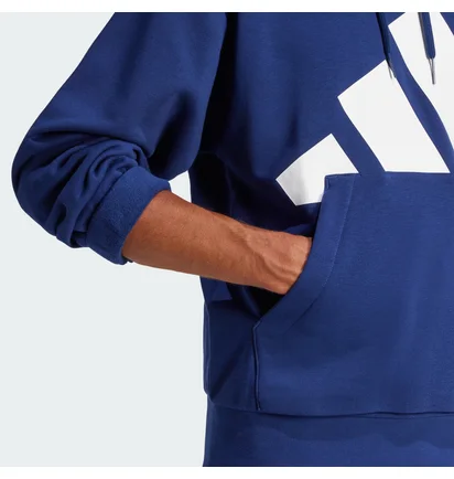 Худи мужское Adidas Essentials Big Logo French Terry Blue JE8890