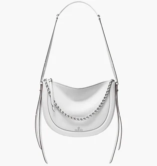 Сумка жіноча Michael Kors Jagger Large Pebbled Leather Messenger Bag White 30S0S1JM9L-OPTIC-WHITE-8448