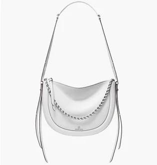Сумка женская Michael Kors Jagger Large Pebbled Leather Messenger Bag White 30S0S1JM9L-OPTIC-WHITE-8448