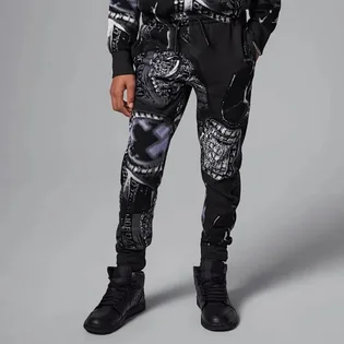 Спортивний костюм дитячий Air Jordan Big Kids Mj Mvp Fleece Aop Pull Black/Violet 95D604-G0T__95D605G0T
