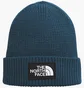 Шапка унісекс The North Face Logo Cuffed Beanie Turquoise NF0A3FJX1NO