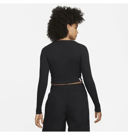 Топ жіночий Nike Nsw Ls Top Rib Sw Black FJ5220-010