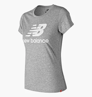 Футболка женская New Balance Ess Stacked Logo Grey WT91546AG