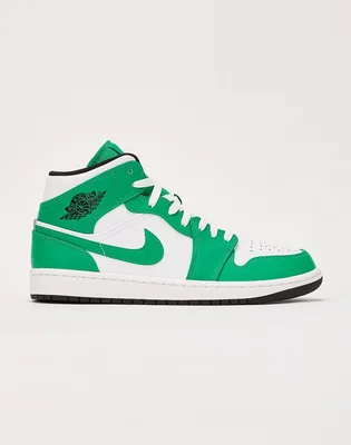 Кроссовки мужские Air Jordan 1 Mid White/Green DQ8426-301