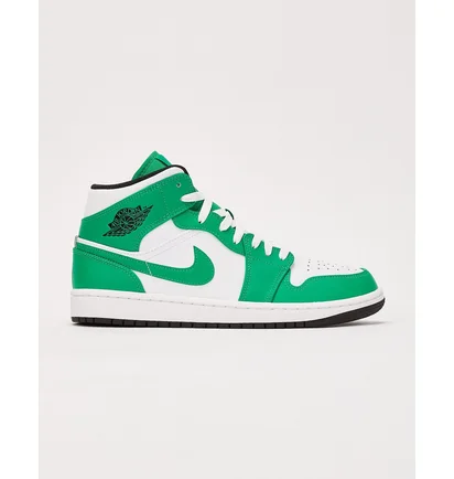 Кросівки чоловічі Air Jordan 1 Mid White/Green DQ8426-301