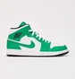 Кросівки чоловічі Air Jordan 1 Mid White/Green DQ8426-301