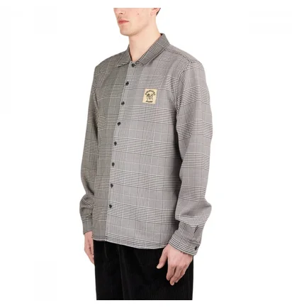 Сорочка унісекс Pleasures Chase Plaid Button Down Shirt Grey P22SP005-BLACK