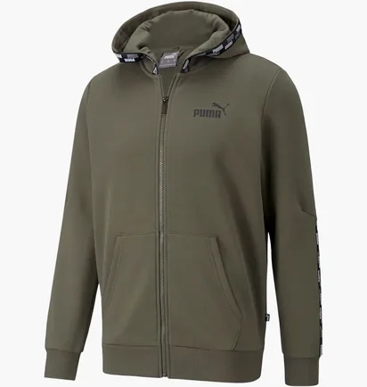 Толстовка мужская Puma Power Full-Zip Hoodie Olive 589396-44