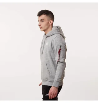 Худи мужское Alpha Industries Hooded Sweatshirt Grey 136335-17