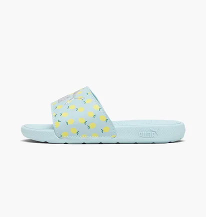 Тапочки детские Puma Cool Cat 2.0 Lemon Slides Turquoise 395657-02