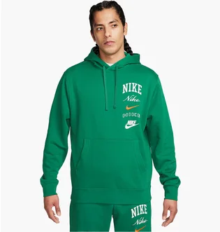 Худи мужское Nike Hoodie Club Fleece Green FN2634-365