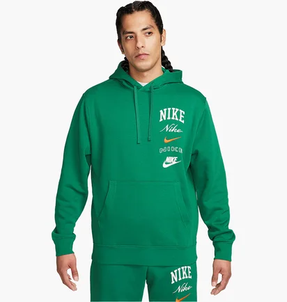 Худи мужское Nike Hoodie Club Fleece Green FN2634-365
