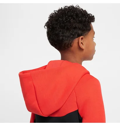 Толстовка детская Nike Sportswear Tech Fleece Red/Black HV5867-011
