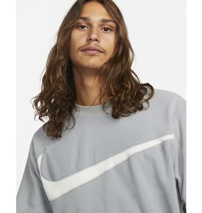 Свитшот мужской Nike Club+ MenS Fleece Winterized Crew Grey DQ4894-073