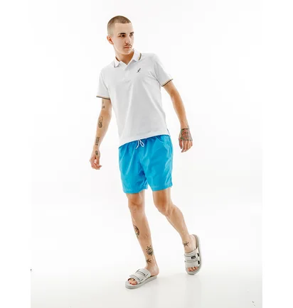 Поло мужское AUSTRALIAN 2-Stripe Pique Polo S-Fit White LSUPO0004-002