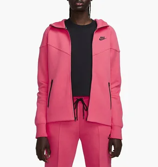 Толстовка жіноча Nike Sweatshirt Nsw Tch Flc Wr Fz Hdy Pink FB8338-629