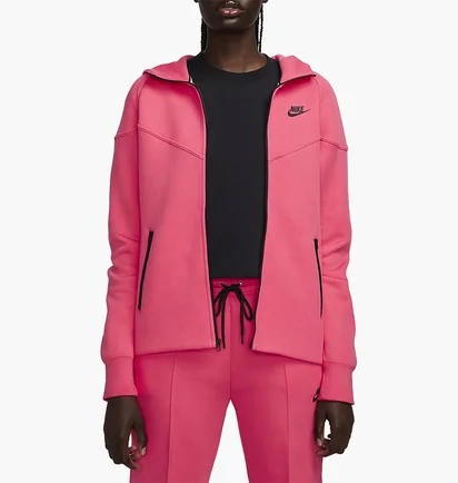 Толстовка жіноча Nike Sweatshirt Nsw Tch Flc Wr Fz Hdy Pink FB8338-629