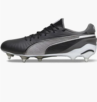 Бутсы унисекс Puma King Ultimate Mxsg Black/Grey 107866-01