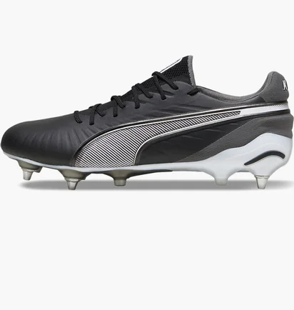 Бутсы унисекс Puma King Ultimate Mxsg Black/Grey 107866-01