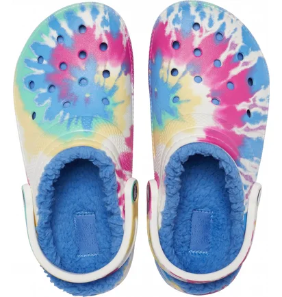 Тапочки унисекс CROCS Classic Lined Tie-Dye Clog Multi 206341-4SO