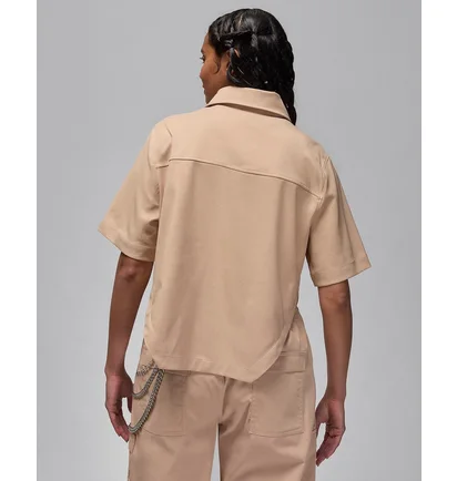 Рубашка женская Air Jordan Woven Crop Top Beige FN5766-244
