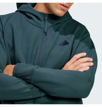 Толстовка мужская Adidas Z.N.E. Winterized Full-Zip Hooded Track Top Green IR5240