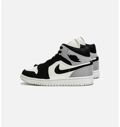 Кроссовки женские Air Jordan 1 Retro Mid Se Light Steel Black/White DV0427-100