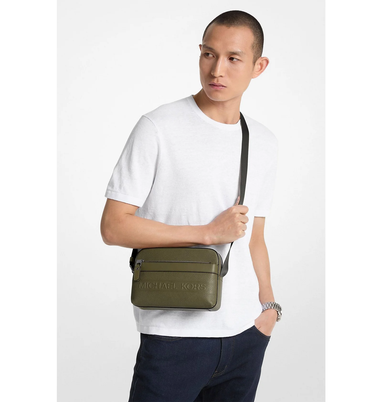 ᐉ Сумка унисекс Michael Kors Leather Utility Crossbody Bag Brown