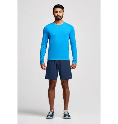 Лонгслив мужской Saucony Stopwatch Long Sleeve Light Blue SAM800379-CBH