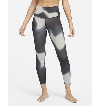 Леггинсы женские Nike Womens 7/8 High-Rise Printed Leggings Black/White Dm7015-070