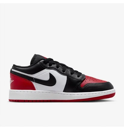 Кроссовки детские Air Jordan 1 Low Older White/Red 553560-161